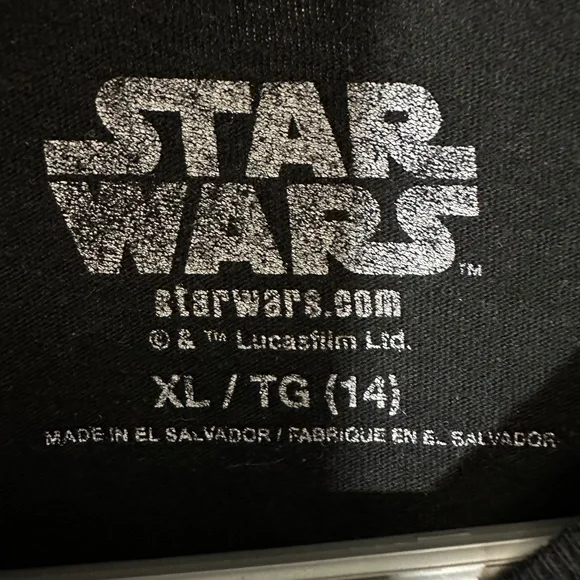 Star Wars Death Star and Tie Fighters T-shirt boys size XL - Picture 7 of 7